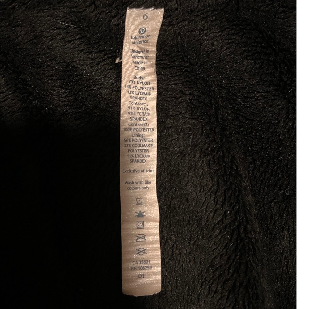 Lululemon Daily Yoga Jacket Womens 6 Coco Pique Black Gray Full Zip Thumbholes - Picture 11 of 14